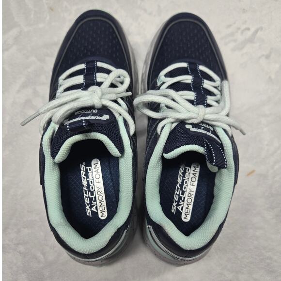 Skechers Womens 8.5 Glide Step Trail Outdoor All Terrain Navy Blue EUC - Picture 8 of 9